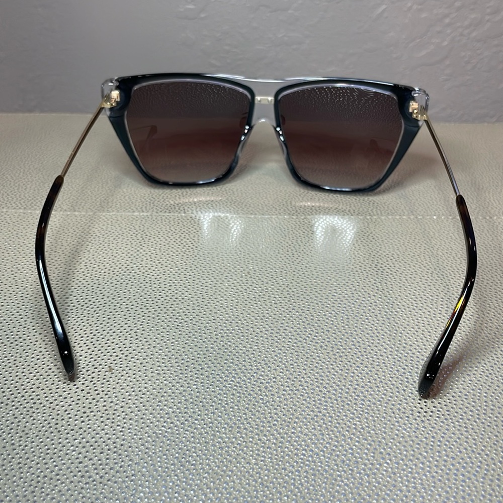 Balenciaga - Square Sunglasses Black Bordeaux with Brown Lenses - - Picture 5 of 16